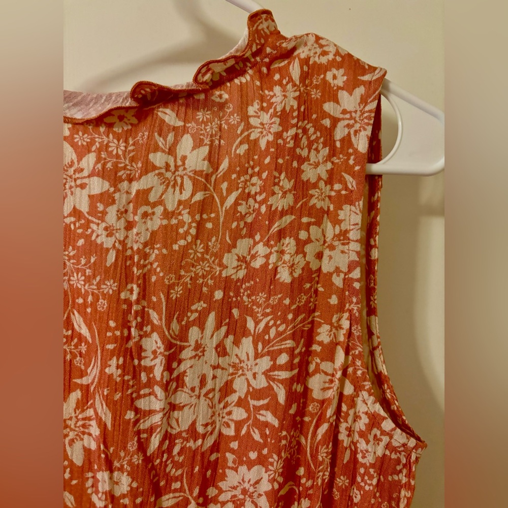 NEW! Hem & Thread Dusty Coral Ruffle Babydoll Boutique Top S - Picture 12 of 15